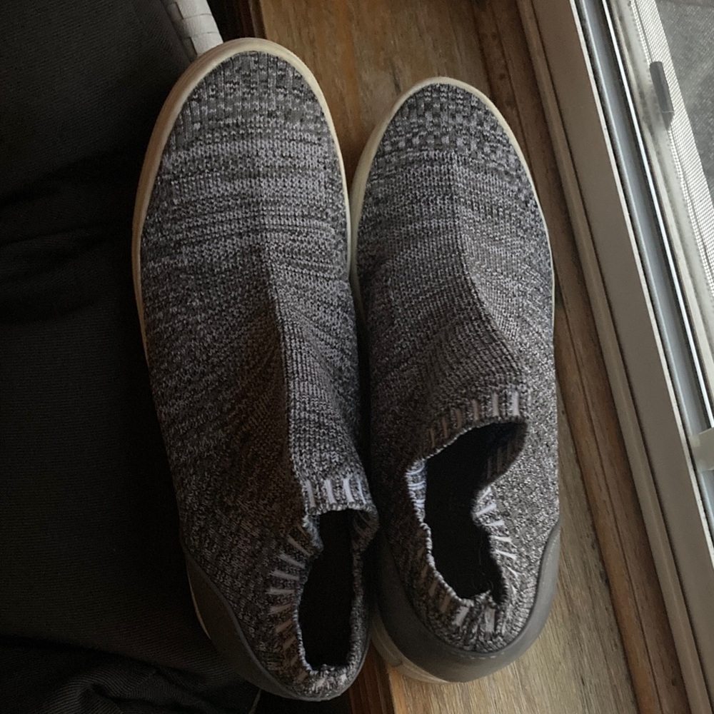 Brash Gray Knit Ankle Booties